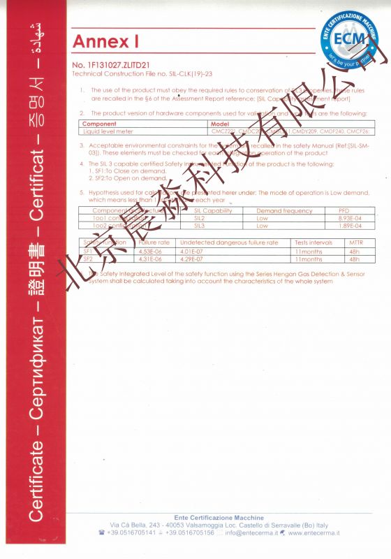 SIL證書